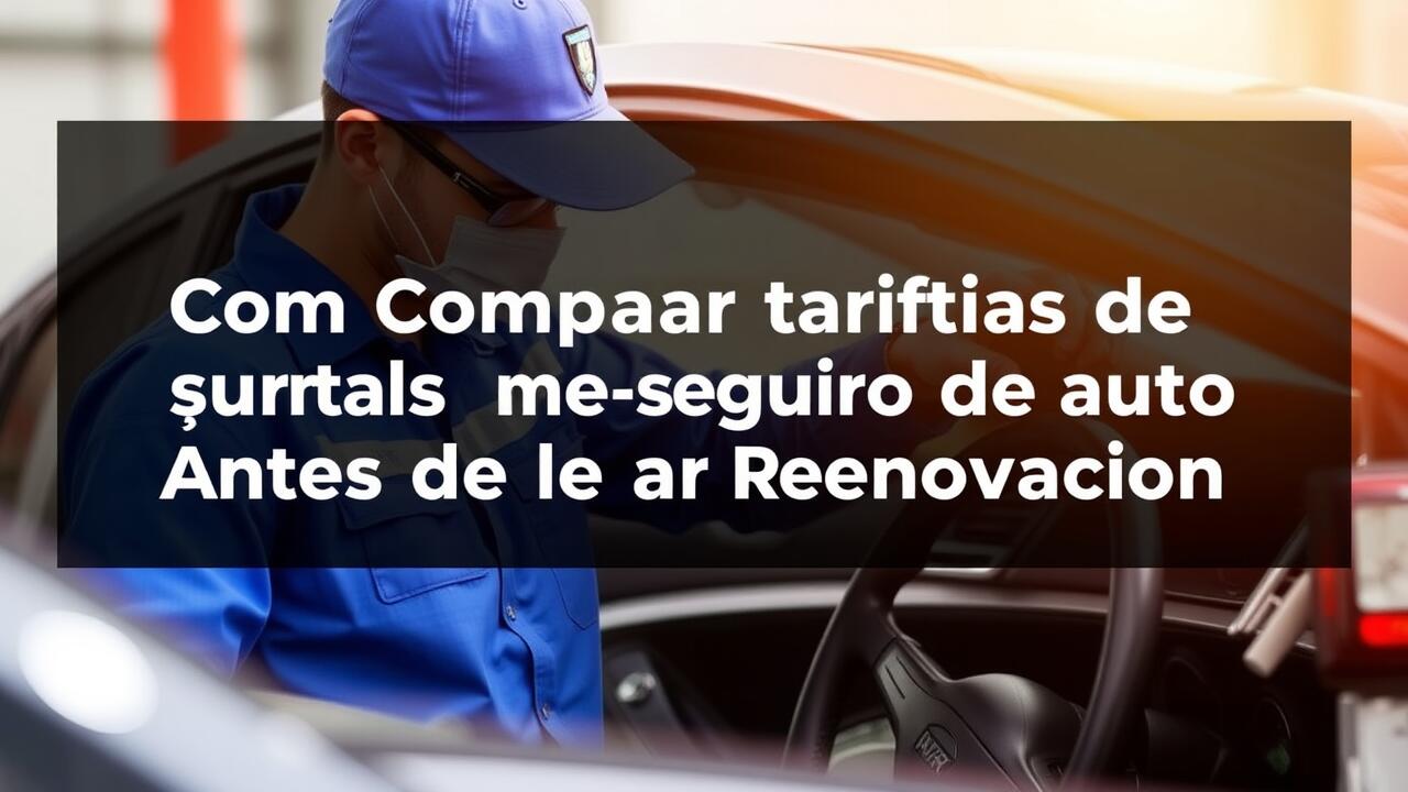 Cómo Comparar Tarifas de Seguro de Auto Antes de la Renovación